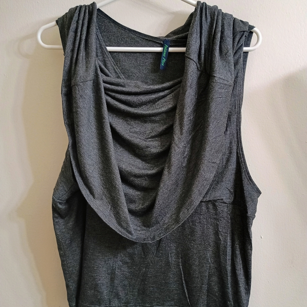 Charcoal Drape Tank Top